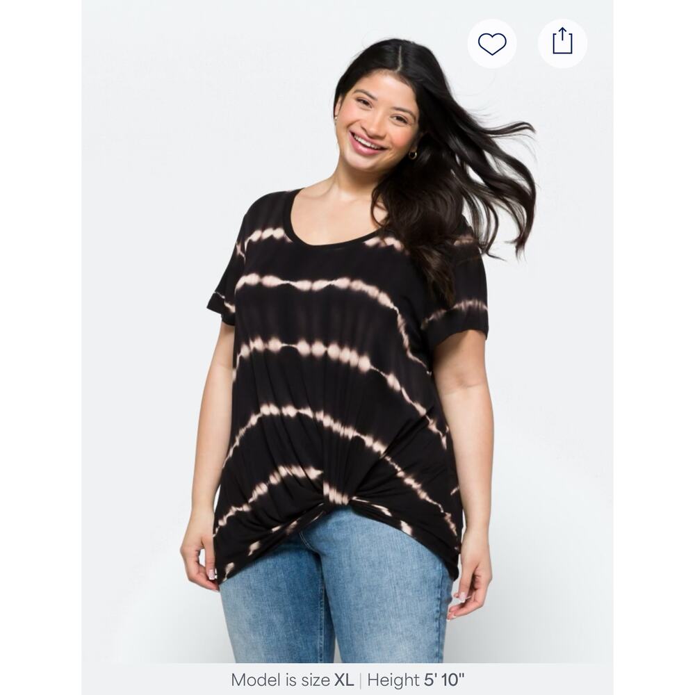 Nine Britton Levie Knot Front Knit Tee